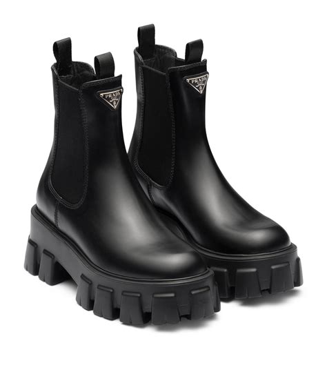 prada leather boot|Prada 55 leather ankle boots.